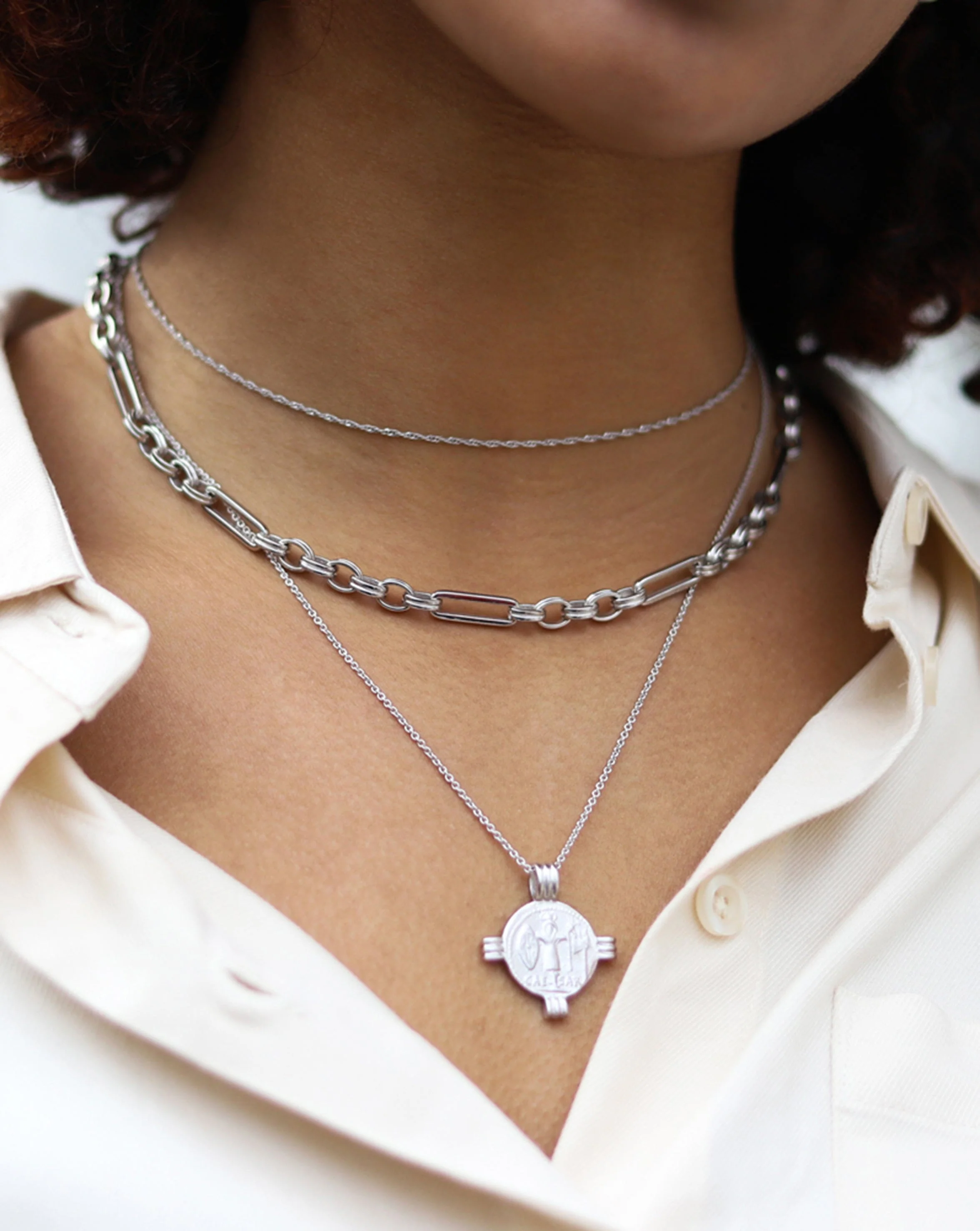 Axiom Chain Necklace | Silver Plated - Image 6