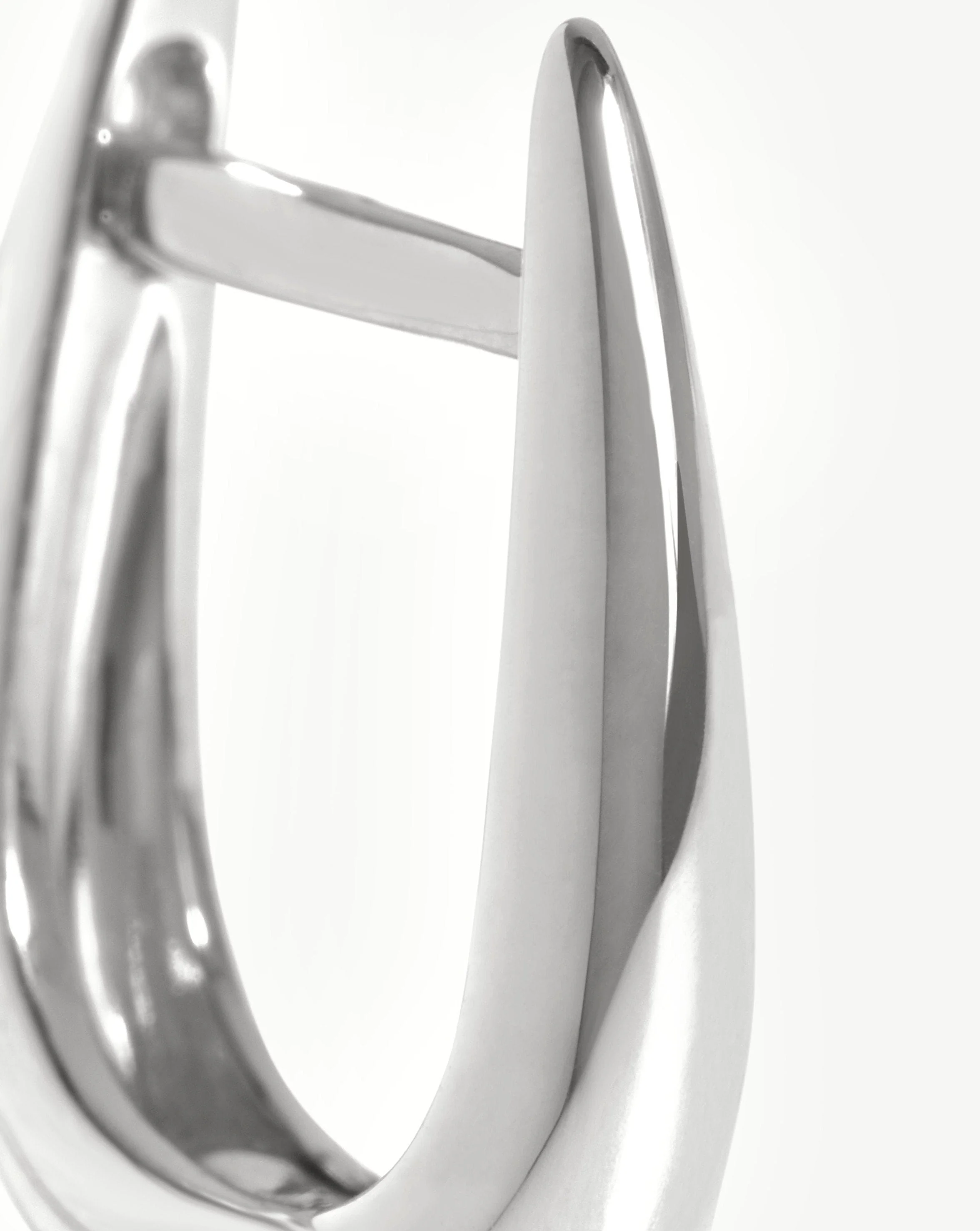 Solid Gold Claw Huggies | 14ct White Gold - Image 4