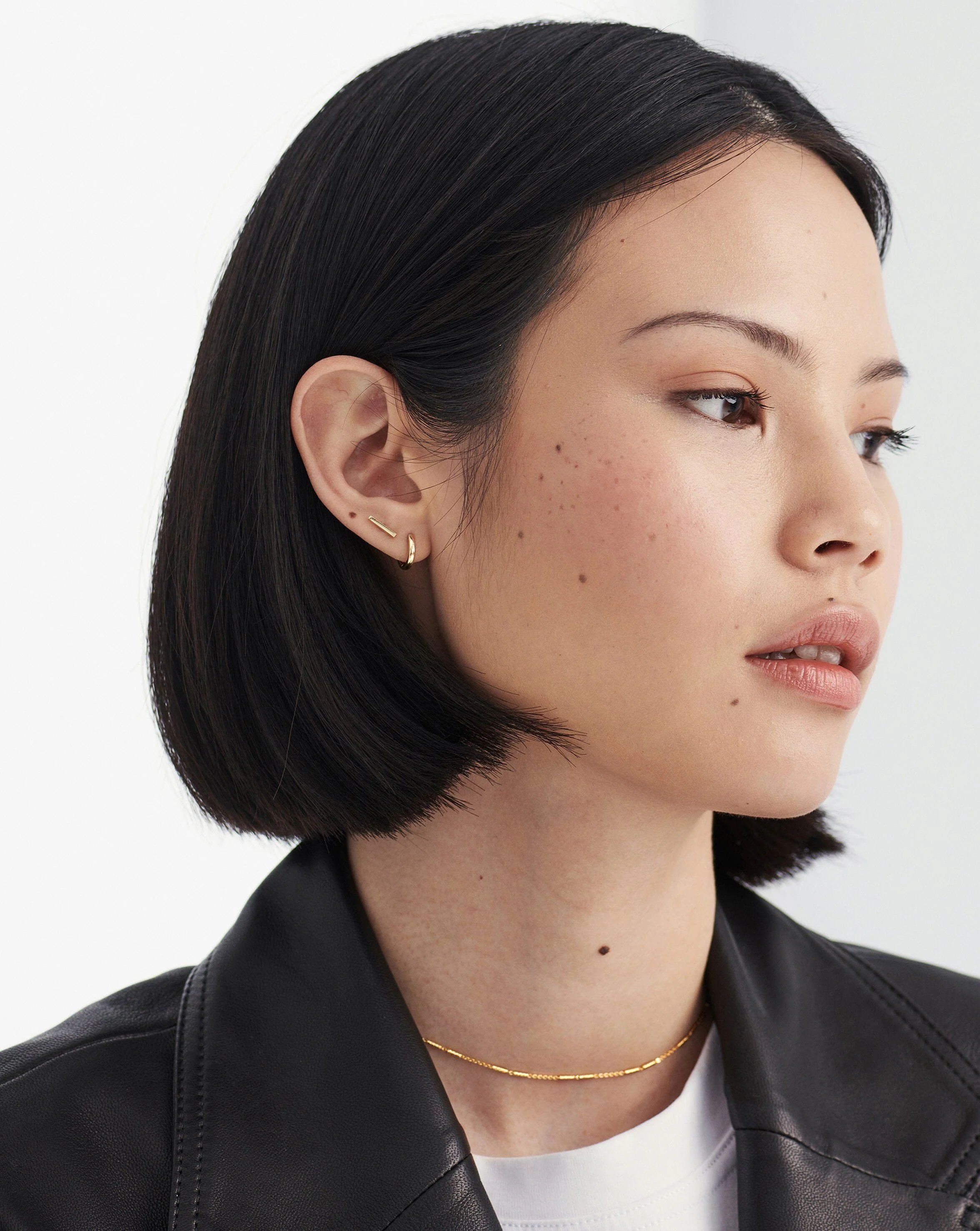 Solid Gold Bar Stud Earrings | 14ct Solid Gold - Image 3