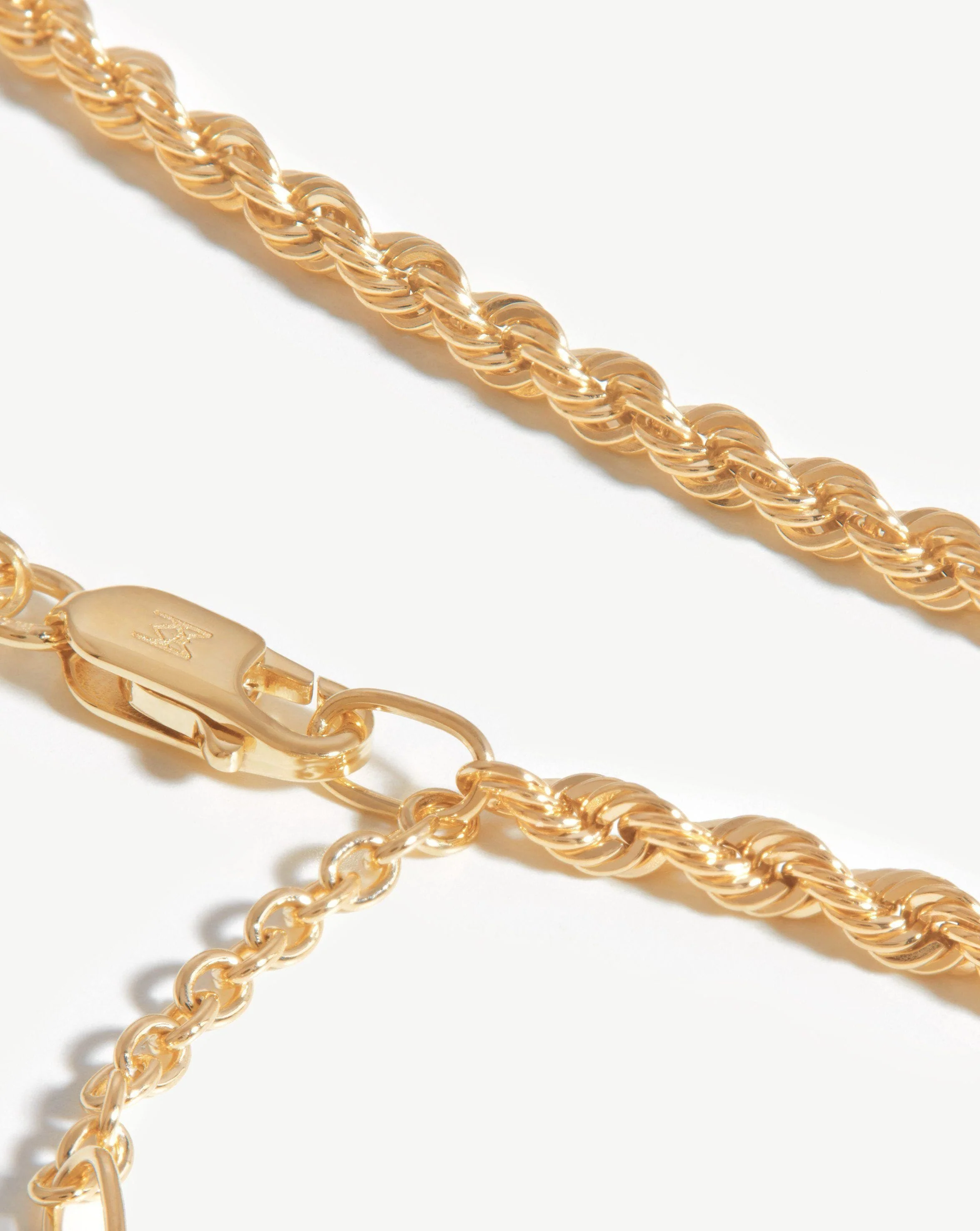 Solid Gold Classic Rope Chain Necklace - Image 5
