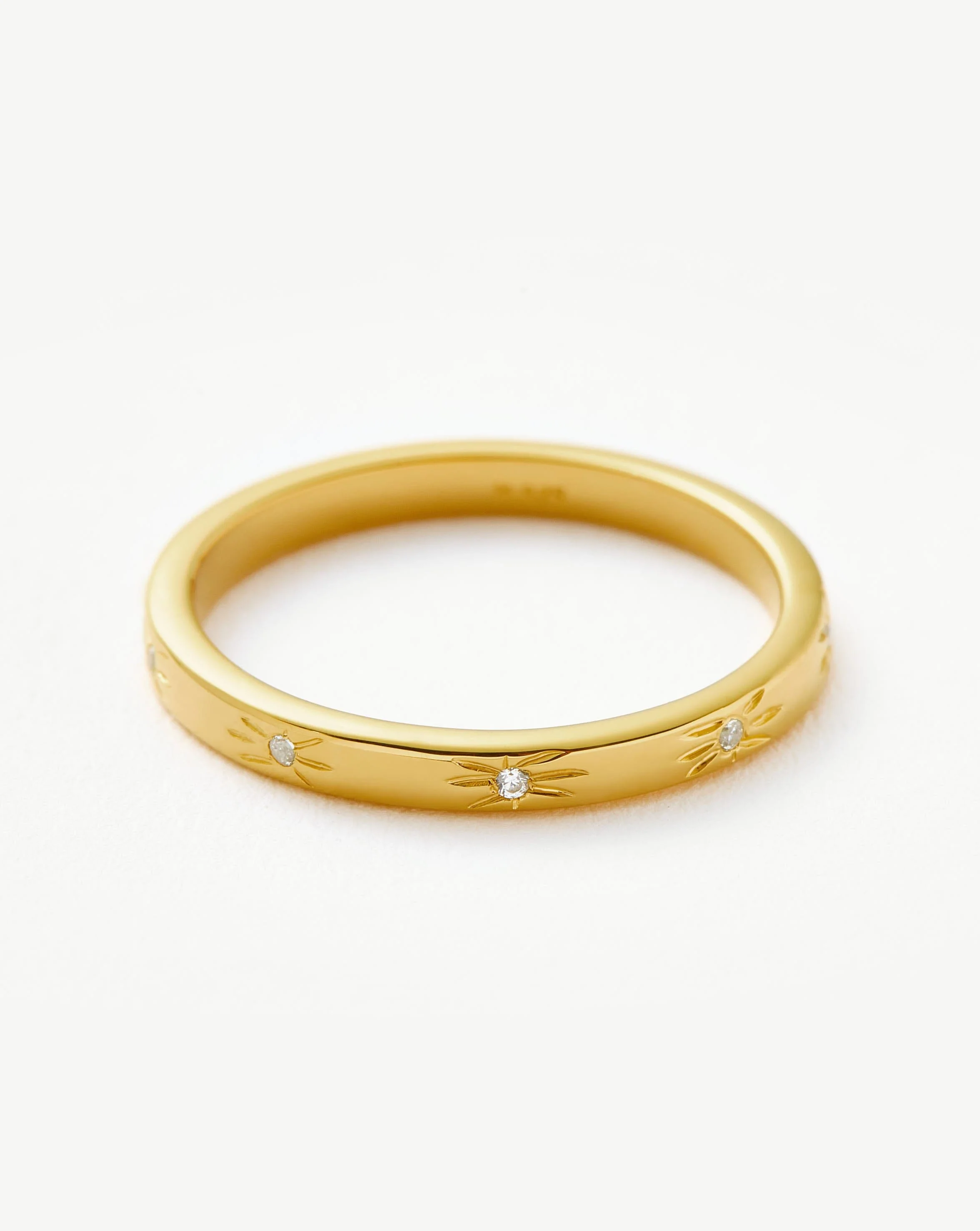 Interstellar Star Studded Stacking Ring | 18ct Gold Vermeil - Image 4