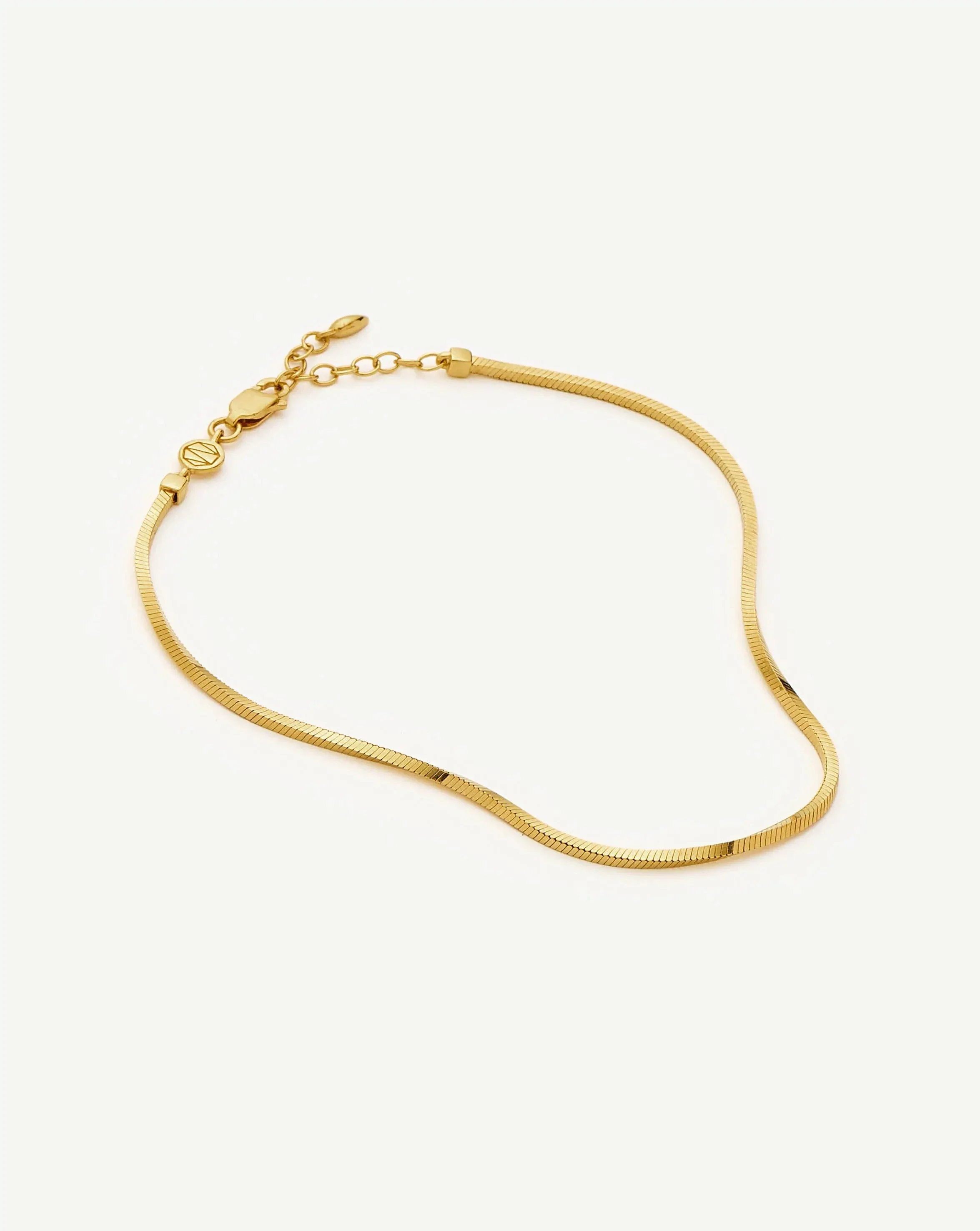 Lucy Williams Square Snake Chain Anklet - Image 3
