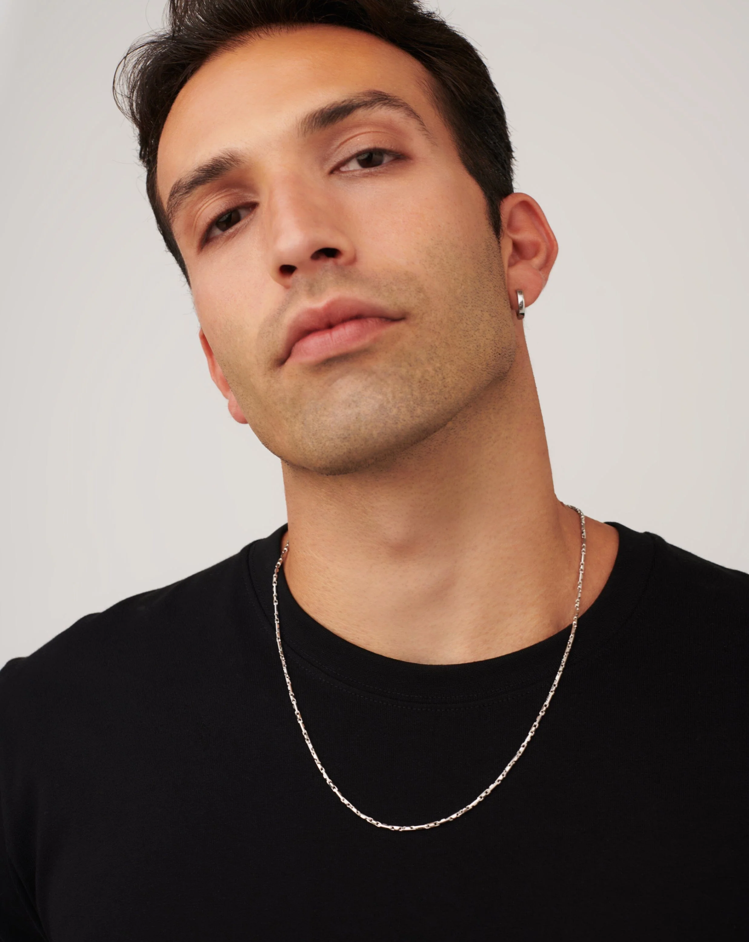 Mens Interlocking Link Chain Necklace | Sterling Silver - Image 3