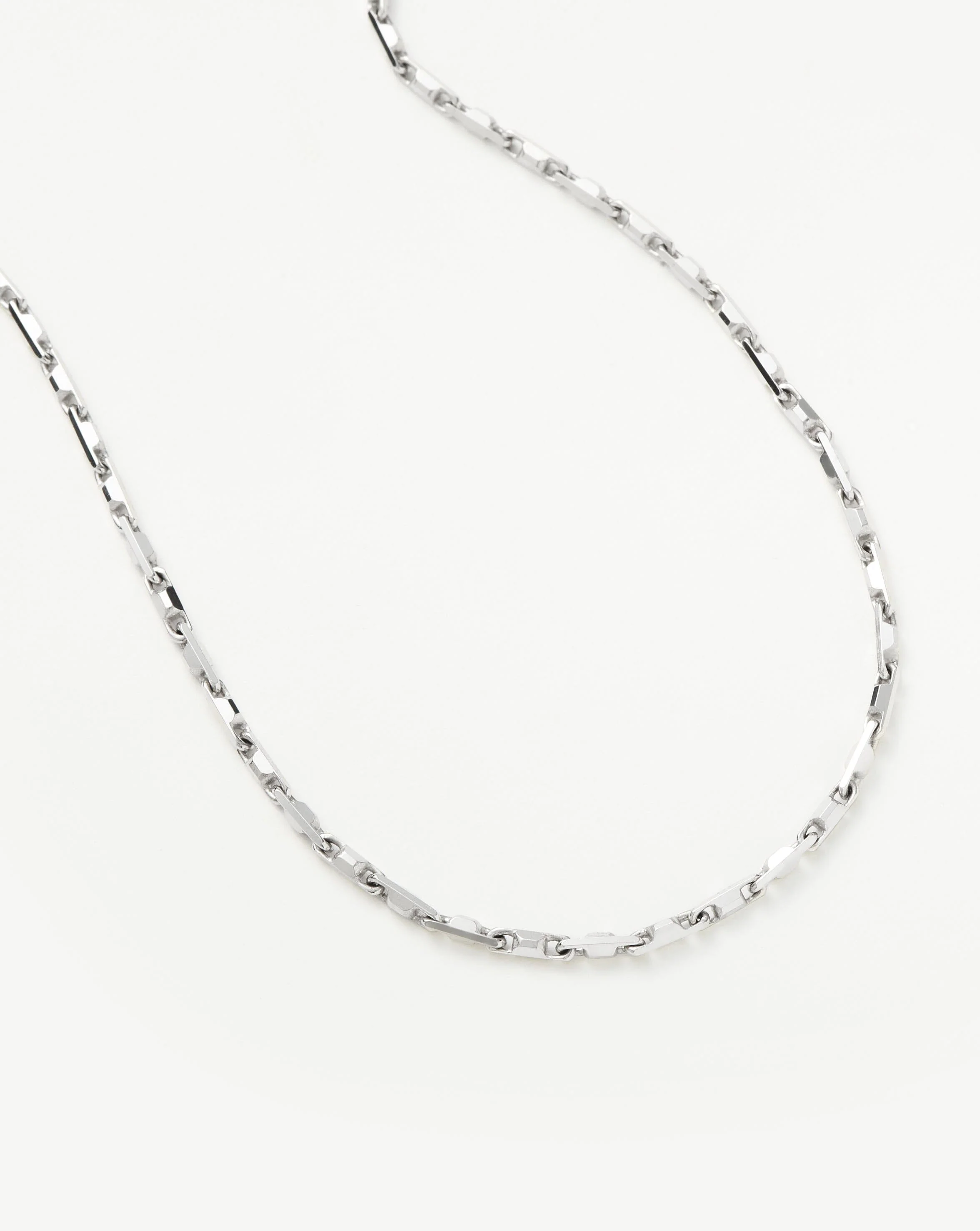 Mens Interlocking Link Chain Necklace | Sterling Silver - Image 4