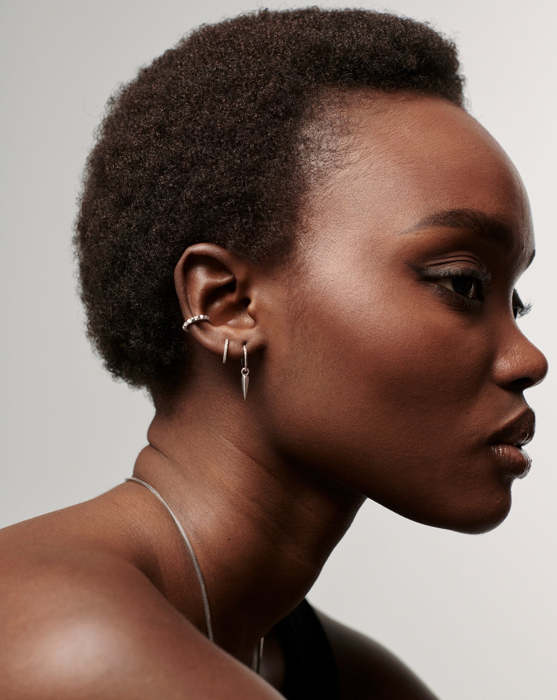 Mini Claw Charm Hoop Earrings - Image 3