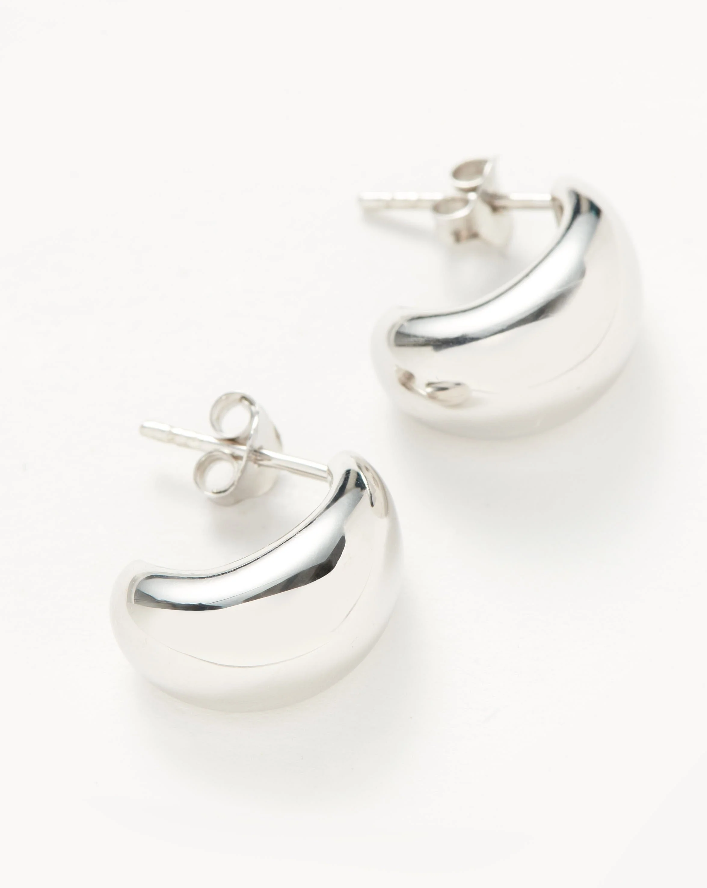 Savi Dome Mini Hoop Earrings | Sterling Silver - Image 4