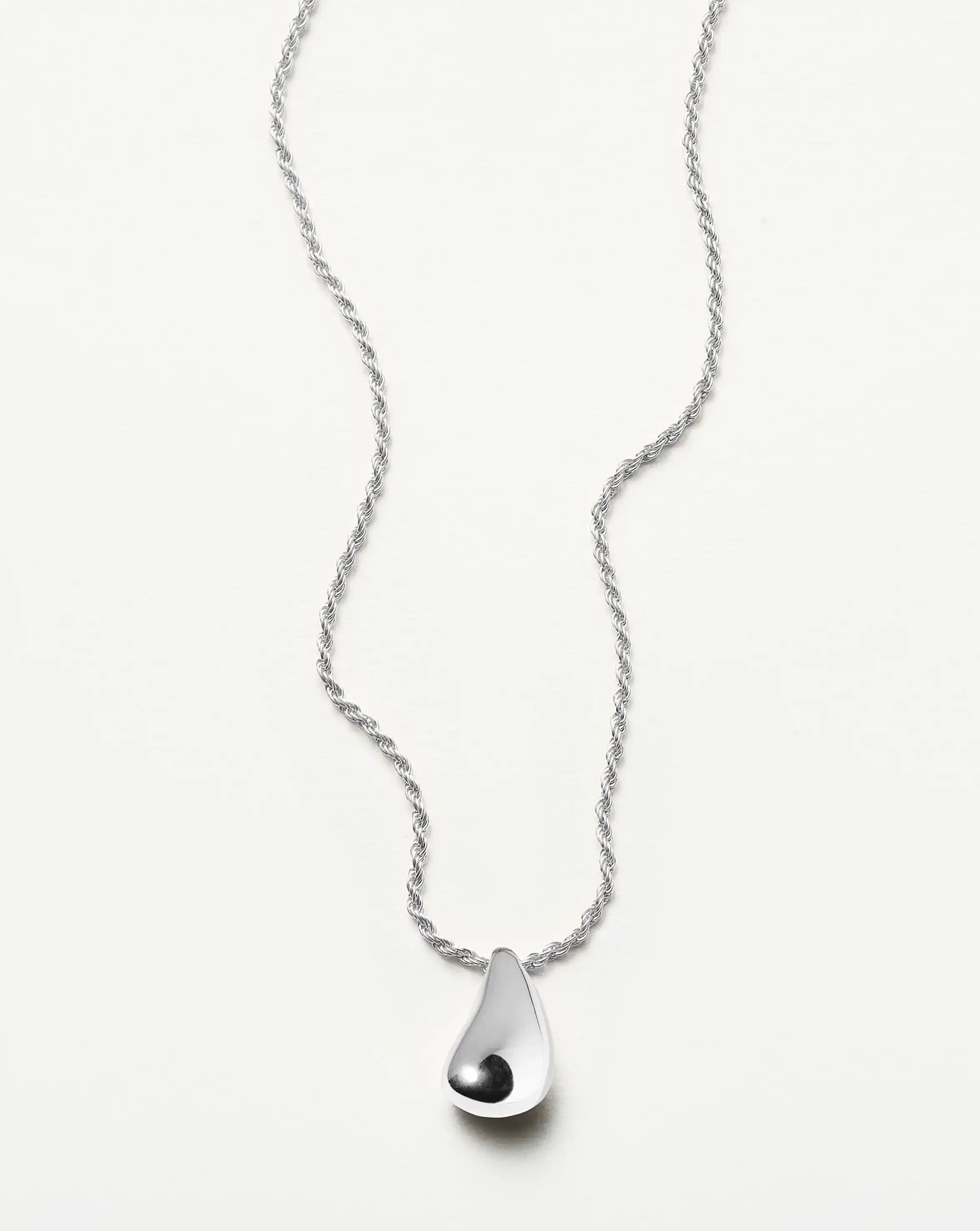 Savi Sculptural Droplet Pendant Necklace | Sterling Silver - Image 4